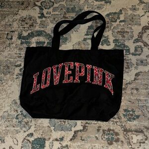 PINK Victoria's Secret Black and Red Tote Bag